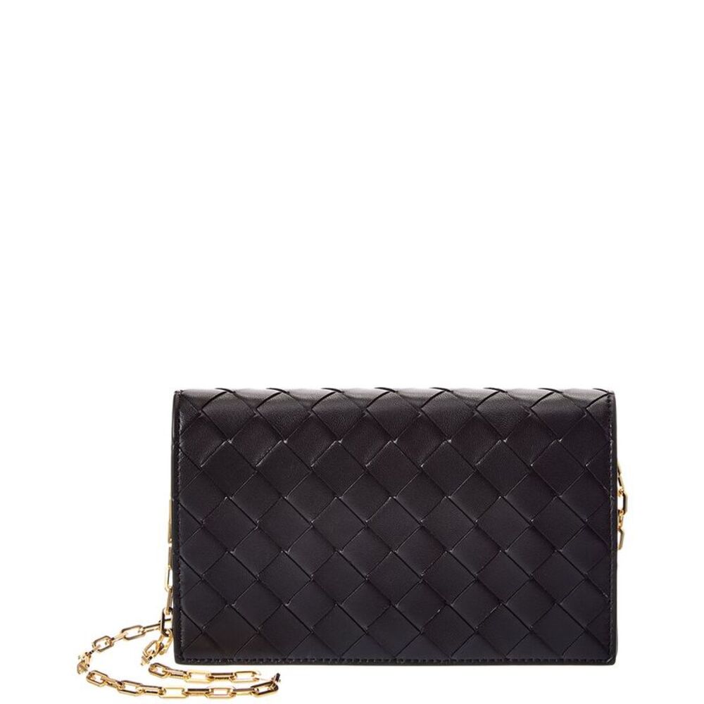 Bottega Veneta Intrecciato Mini Intrecciato Leather Crossbody, Black